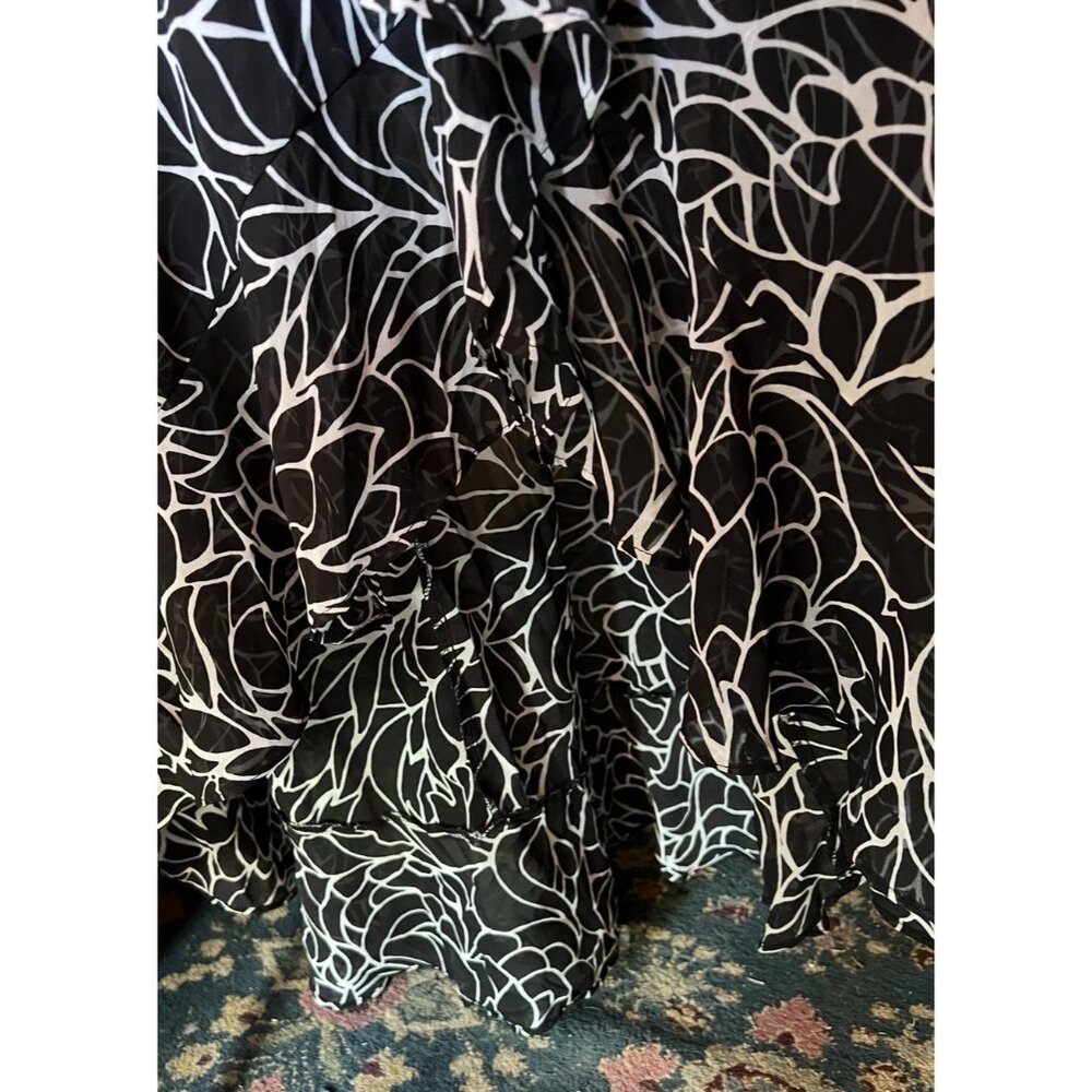 Thalia Sodi Womens Dress size XL Black & White High Low Sleeveless Maxi - Picture 5 of 7